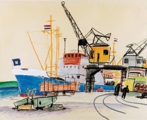 Hans VANDERSTOK, XX w., Port, 1957