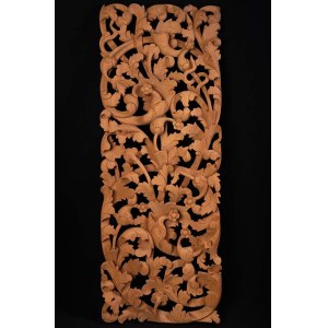 Teak decorative panel, Burma