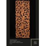 Teak decorative panel, Burma