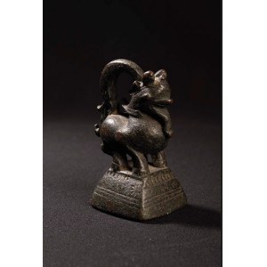 Opium lion weights, Burma