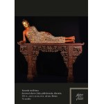 Lying Buddha on carved console, 19th century, Burma
