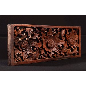 Decorative panel made of rosewood, Indonesia
