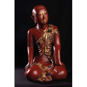 Monk disciple of Buddha Sariputra / Sariputta / Śāriputr, mid-20th century, Burma.