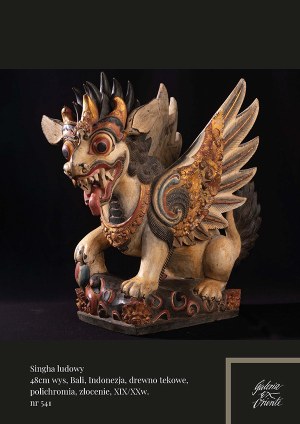 Mityczny lew Singa / Singha, XIX-XX w., Bali, Indonezja