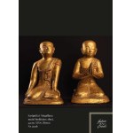 Pair of Buddhist monks, disciples of Buddha: Sariputta and Mogallana, 19th century, Burma