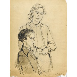 Zdzislaw LACHUR (1920 - 2007), Female and male portrait