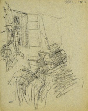 Wojciech WEISS (1875-1950), Rodičia umelca pred domom v Kalvárii