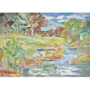 Henryk KRYCH (1905-1980), Paesaggio con fiume