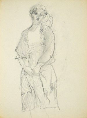 Kasper POCHWALSKI (1899-1971), La figure d'une jeune fille, 1953