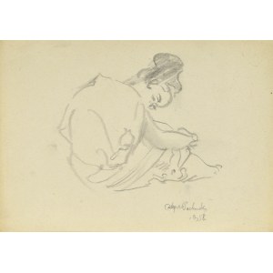 Kasper POCHWALSKI (1899-1971), Figura di donna seduta, 1958