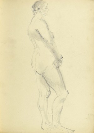 Kasper POCHWALSKI (1899-1971), Nudo di donna in piedi, 1953
