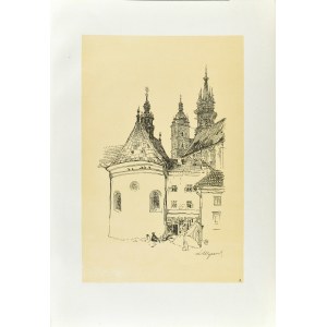 Leon WYCZÓŁKOWSKI (1852-1936), Kościół Panny Maryi od Małego Rynku, 1915