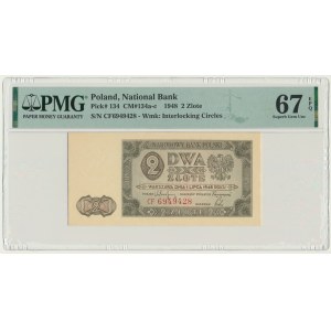 2 złote 1948 - CF - PMG 67 EPQ