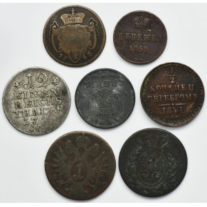 Lot, Austria, Germany, Russia and Serbia, Mix of coins (7 pcs.)