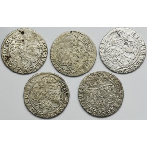 Lot, Sigismund III Vasa, 6 Groschen 1625-1627 (5 pcs.)