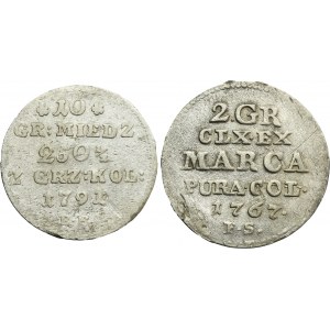 Lot, Poniatowski, 2 Grochen and 10 copper Groschen (2 pcs.)
