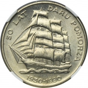 20 złotych 1980 50 lat Daru Pomorza - NGC MS64