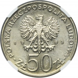 50 zloty 1983 Jan III Sobieski - NGC MS66