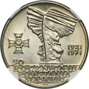 10 złotych 1971 50. rocznica Powstania Śląskiego - NGC MS66