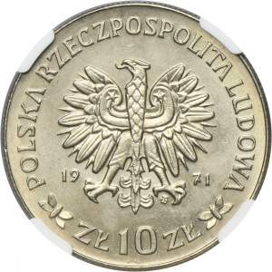 10 złotych 1971 50. rocznica Powstania Śląskiego - NGC MS66