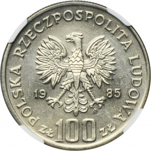 100 złotych 1985 Przemysław II - NGC MS66