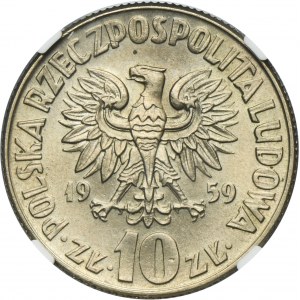 10 złotych 1959 Kopernik - NGC MS63