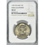 10 złotych 1959 Kopernik - NGC MS63