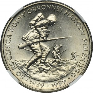 500 złotych 1989 50. rocznica Wojny Obronnej Narodu Polskiego - NGC MS65