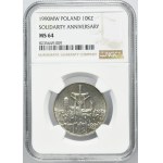 10.000 złotych 1990 Solidarność - NGC MS64