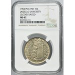 10 złotych 1964 Kazimierz Wielki - NGC MS62 - wypukły napis na awersie