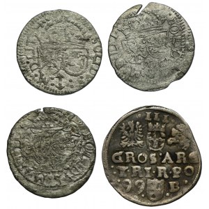 Set, Sigismund III Vasa, Schilling and 3 groschen (4 pcs.)
