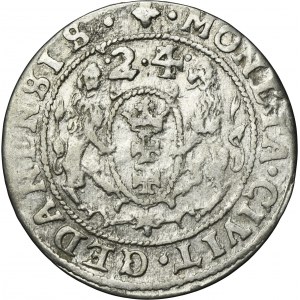 Sigismund III Vasa, 1/4 Thaler Danzig 1624/3 - PR•