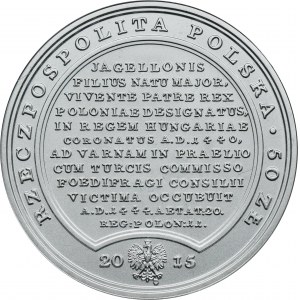 Skarby Stanisława Augusta, 50 złotych 2015 Władysław Warneńczyk