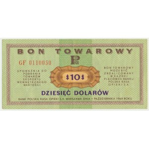 Pewex 10 dolarów 1969 - GF -
