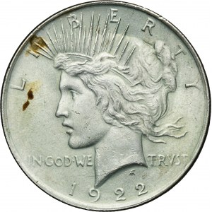 USA, 1 Dollar Philadelphia 1922 - Peace
