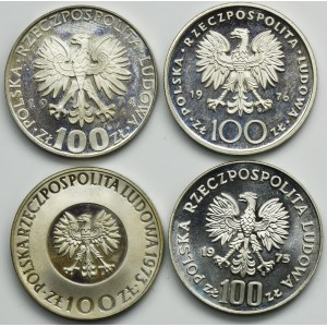 Set, PRL, 100 zloty 1973-1976 (4 pcs.)