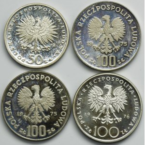 Zestaw, PRL, 50 złotych i 100 złotych (4 szt.)
