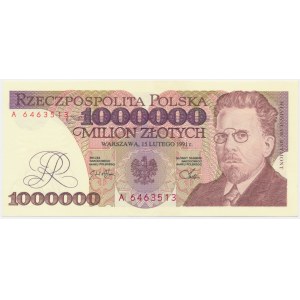 1 milion złotych 1991 - A - pierwsza seria