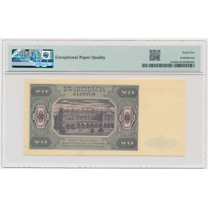 20 or 1948 - FU - PMG 65 EPQ - papier rayé