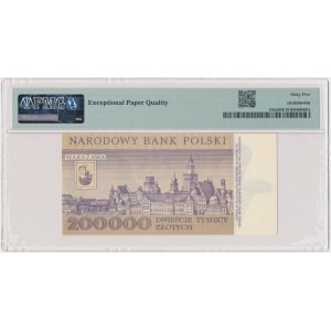 200.000 złotych 1989 - M 0000860 - PMG 65 EPQ - niski numer seryjny