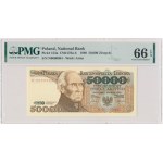 50.000 złotych 1989 - N 0000084 - PMG 66 EPQ - bardzo niski numer seryjny