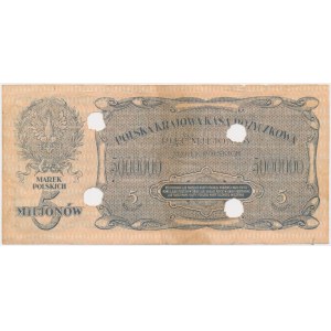5 milionów marek 1923 - B - skasowany
