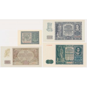 Zestaw, 1-50 złotych 1940-41 (4 szt.)