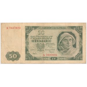 50 złotych 1948 - A - 7 cyfr - RZADKI
