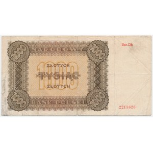 1.000 złotych 1945 - Dh - rzadka seria zastępcza