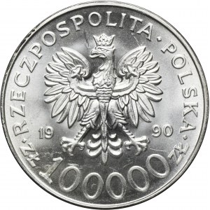 100.000 złotych 1990 Solidarność - TYP A