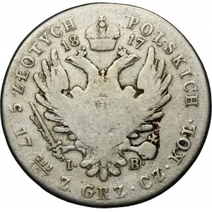 Kingdom of Poland, 5 zloty Warsaw 1817 IB