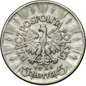 Piłsudski, 5 złotych 1934