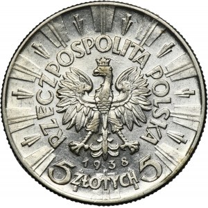 Piłsudski, 5 złotych 1938