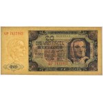 20 złotych 1948 - GP - papier prążkowany